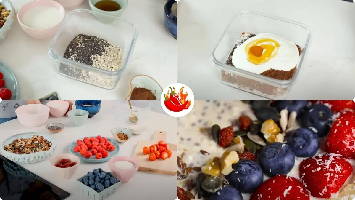 Step by Step Tropical Smoothie Chia Oatmeal Pudding Recipe