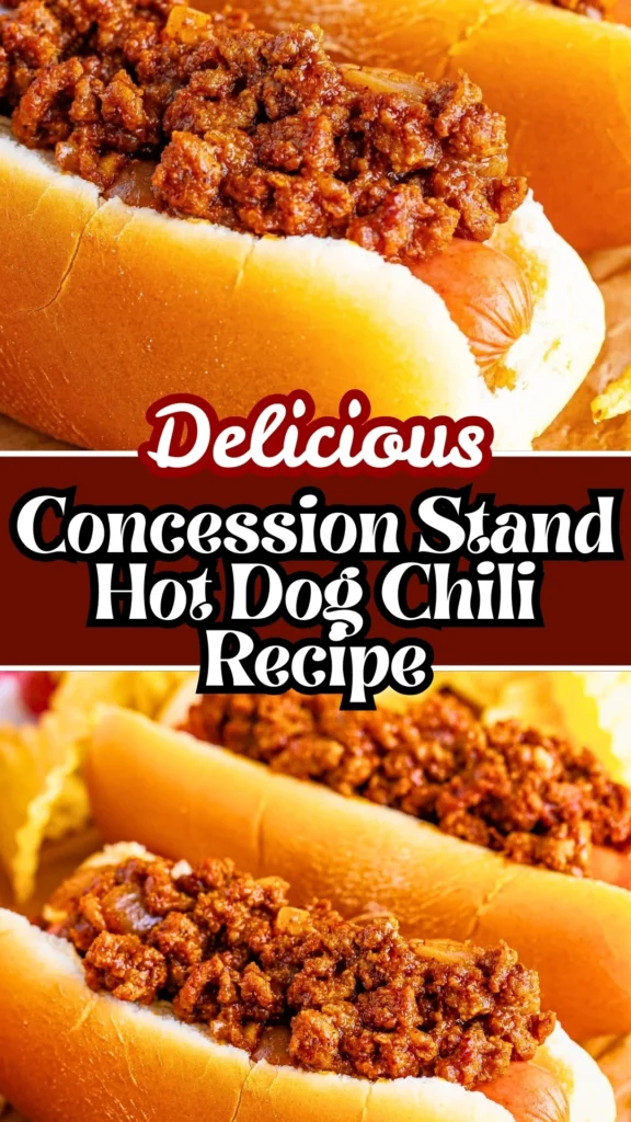 Delicious Concession Stand Hot Dog Chili