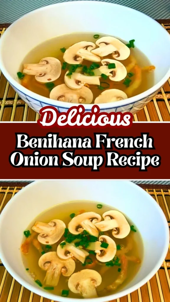 Delicious Benihana French Onion Soup Recipe