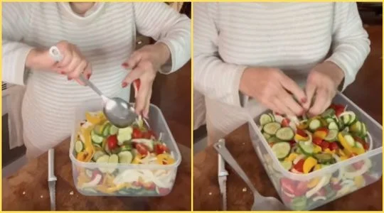 Combine the salad