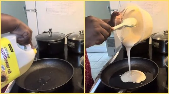 Heat the Pan and Cook the Pancake