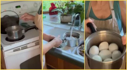 Boil and Cool the eggs