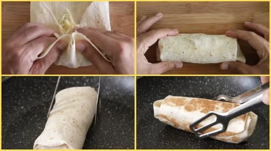 Fold and Roll the Wraps, Toast the Wraps