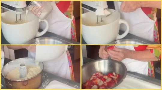 Preparing the Brenda Gantt Pound Cake Recipe