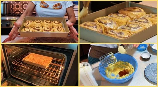 Preparing the Mama Llama Bakery Cinnamon Roll Recipe